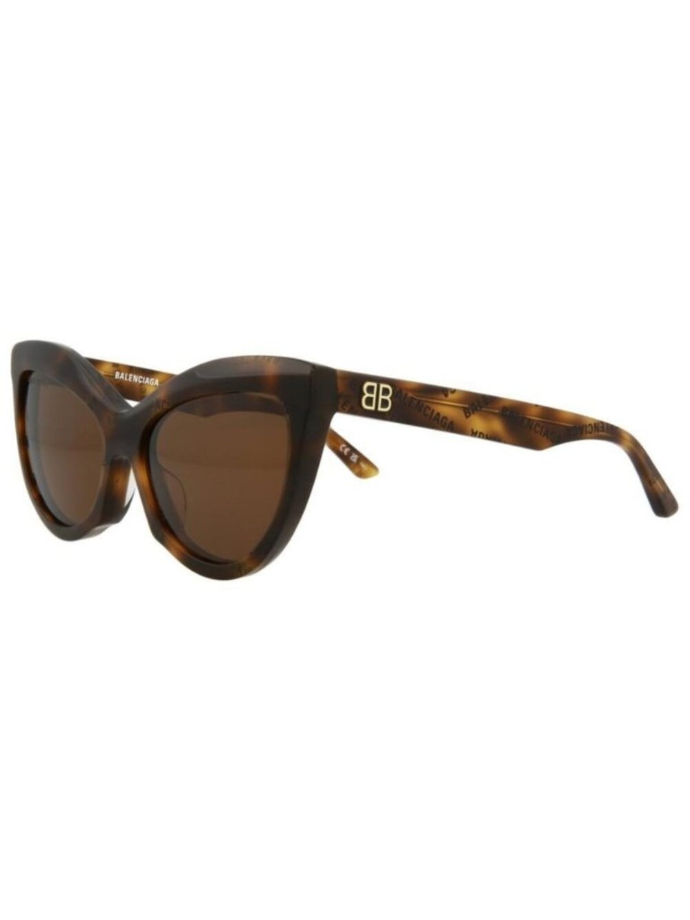 New Balenciaga Womens Cat Eye Havana Havana Brown Fashion Designer Sunglasses